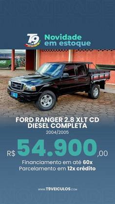 FORD RANGER 2.8 XLT 4X4 CD 8V TURBO INTERCOOLER DIESEL 4P MANUAL